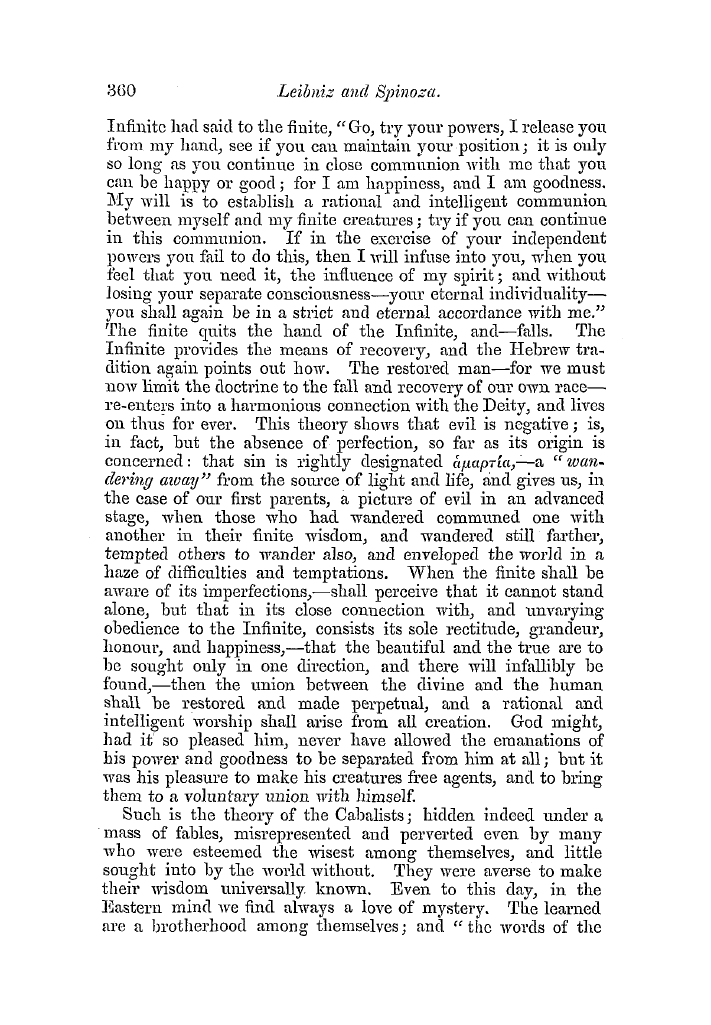 The Freemasons' Quarterly Review: 1854-09-30 - Leibniz And Spinoza.