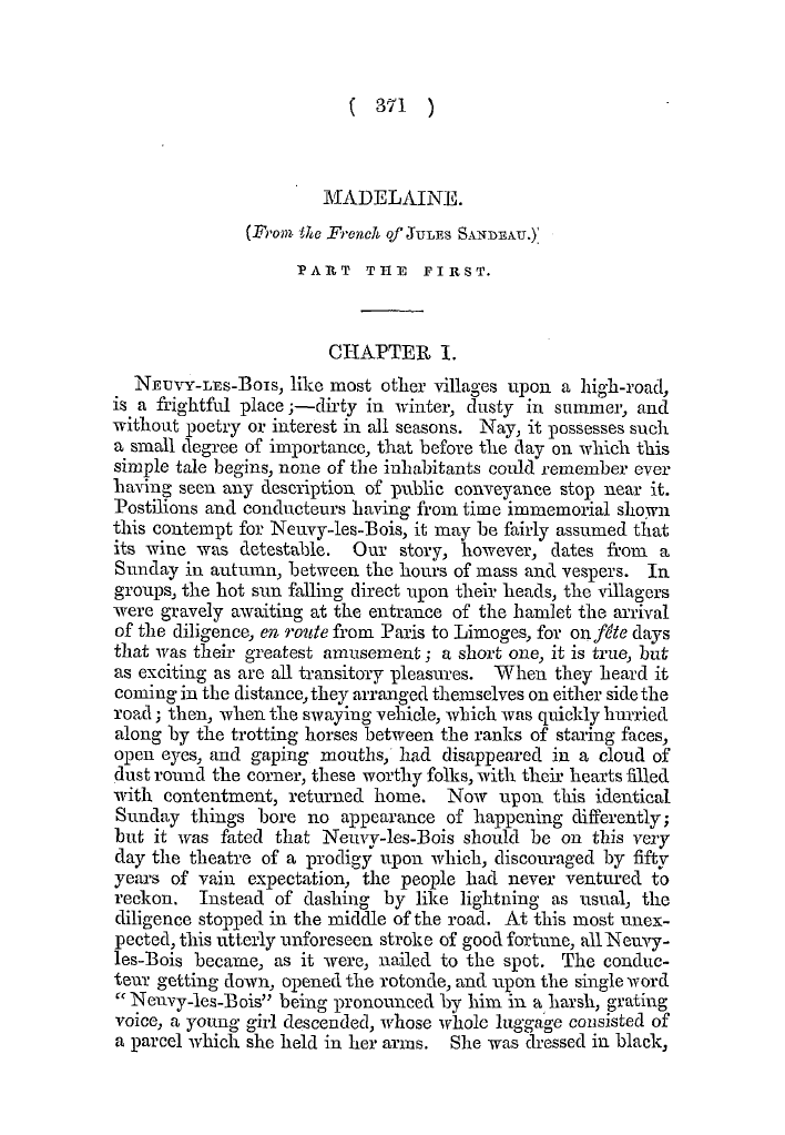 The Freemasons' Quarterly Review: 1854-09-30 - Madelaine.