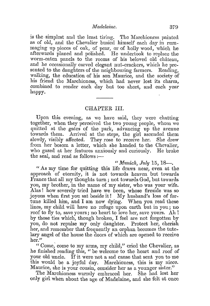 The Freemasons' Quarterly Review: 1854-09-30 - Madelaine.