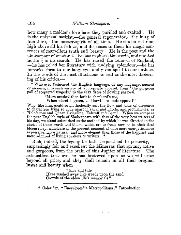 The Freemasons' Quarterly Review: 1854-09-30 - William Shakspere.