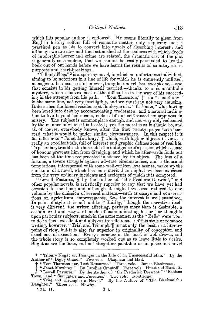 The Freemasons' Quarterly Review: 1854-09-30 - Critical Notices Of The Literature Of The Last Three Months,