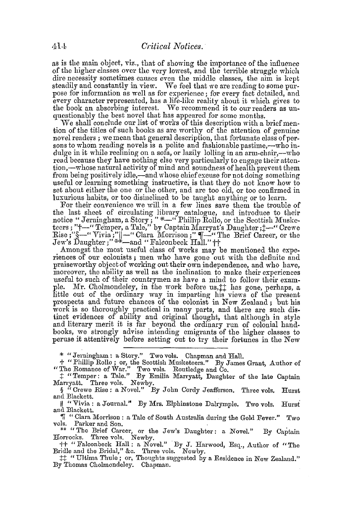 The Freemasons' Quarterly Review: 1854-09-30 - Critical Notices Of The Literature Of The Last Three Months,