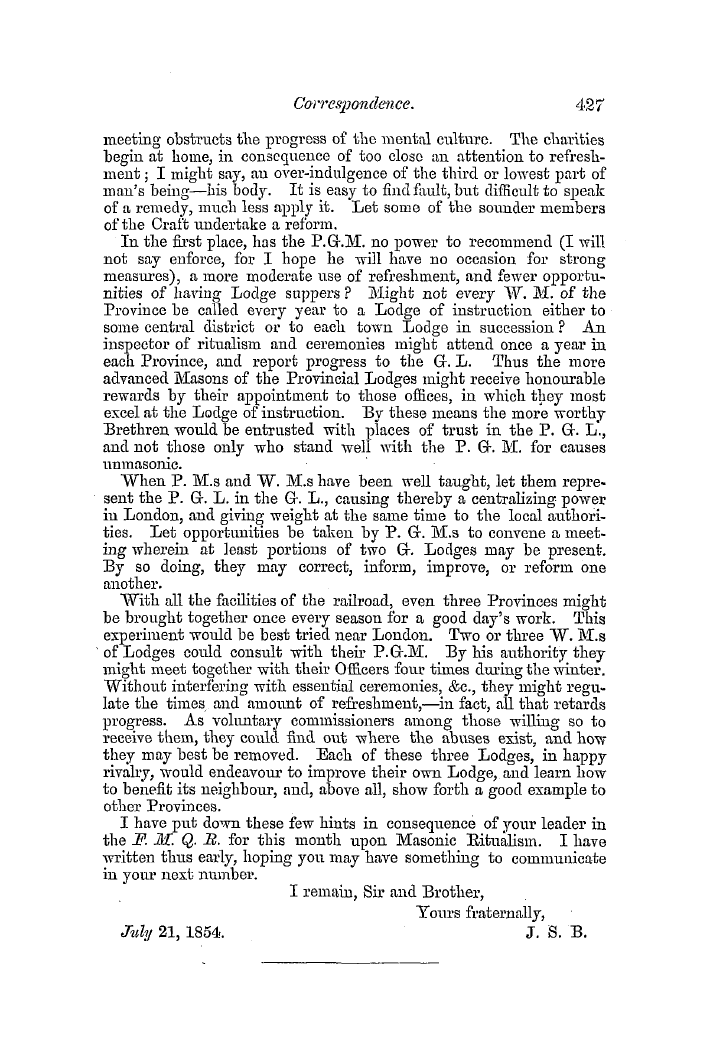 The Freemasons' Quarterly Review: 1854-09-30 - Masonic Mendicity.