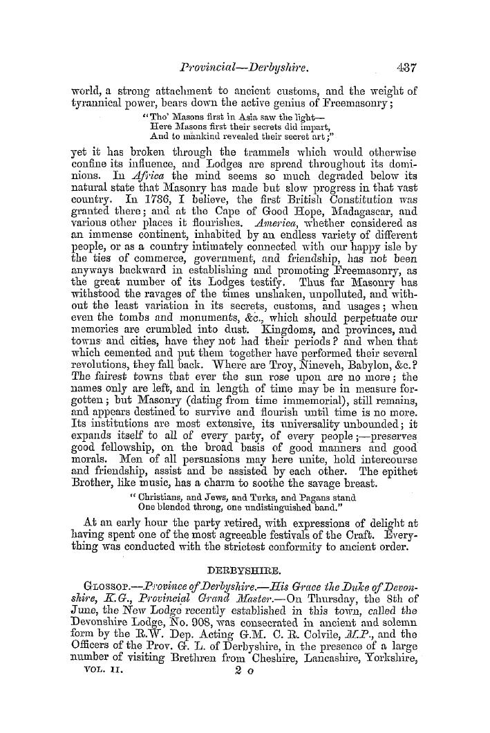 The Freemasons' Quarterly Review: 1854-09-30 - Provincial.