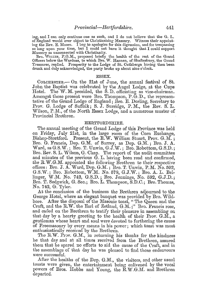 The Freemasons' Quarterly Review: 1854-09-30 - Provincial.