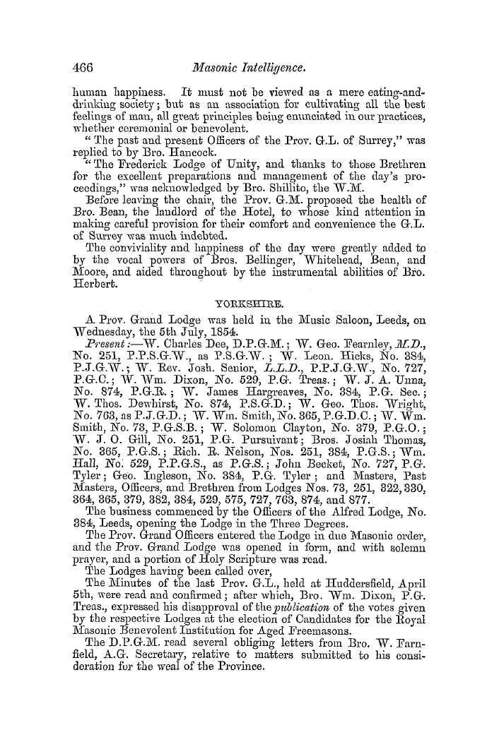 The Freemasons' Quarterly Review: 1854-09-30: 134