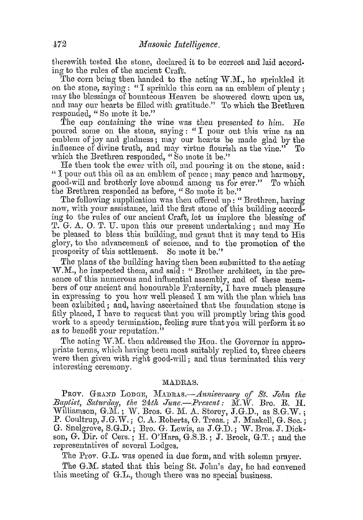 The Freemasons' Quarterly Review: 1854-09-30 - India.