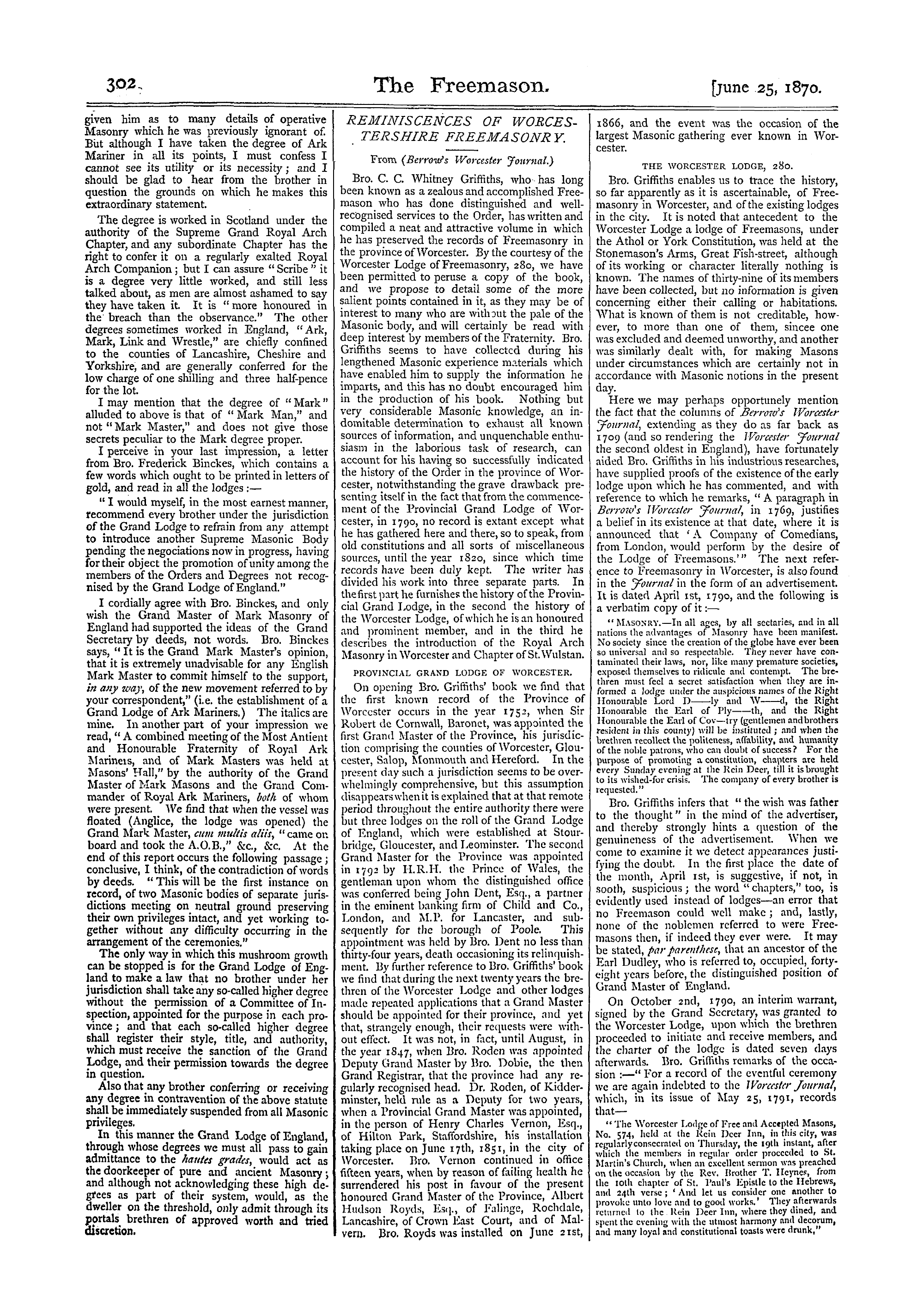 The Freemason: 1870-06-25 - Vanitas Vanitatum.