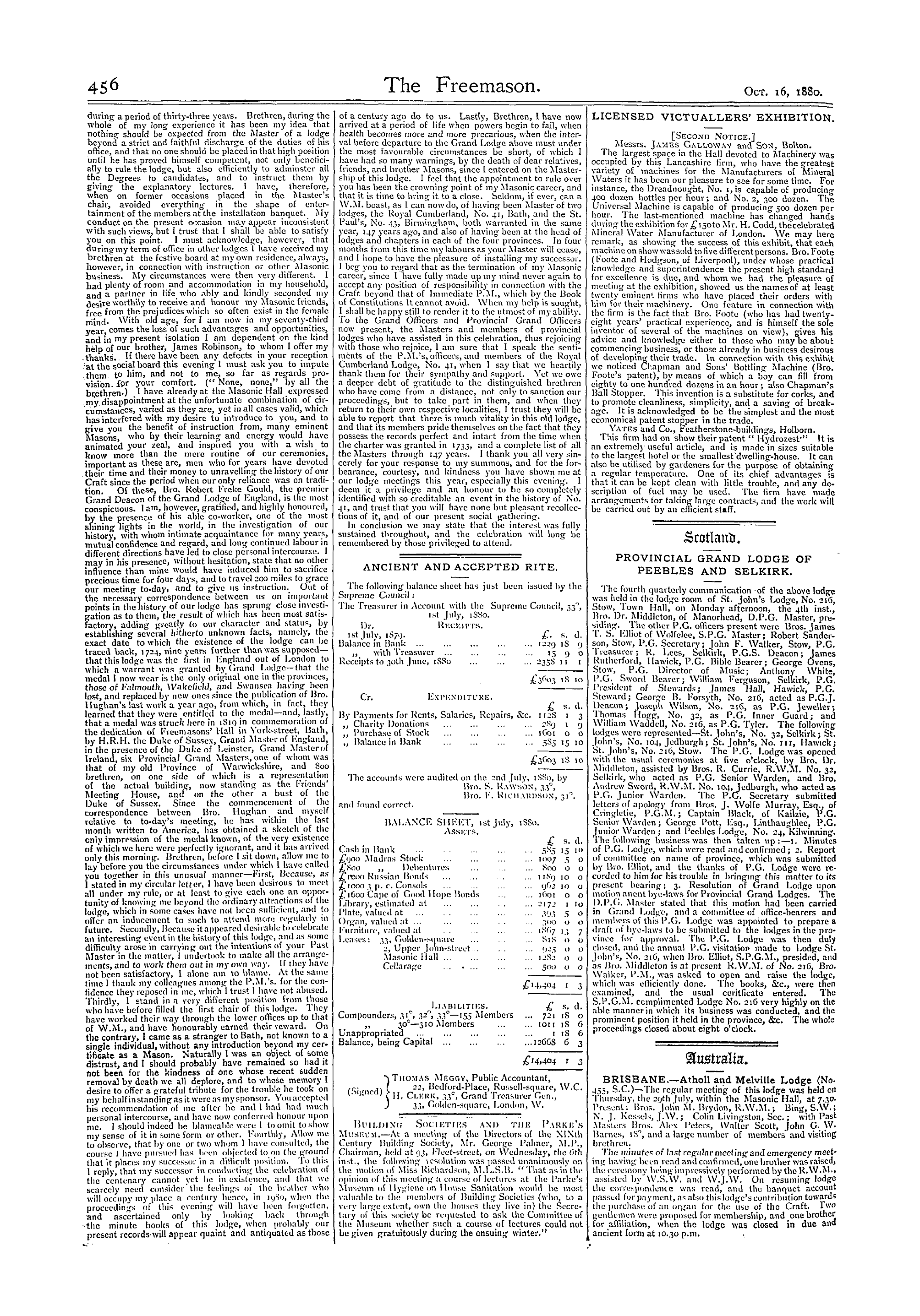 The Freemason: 1880-10-16: 6