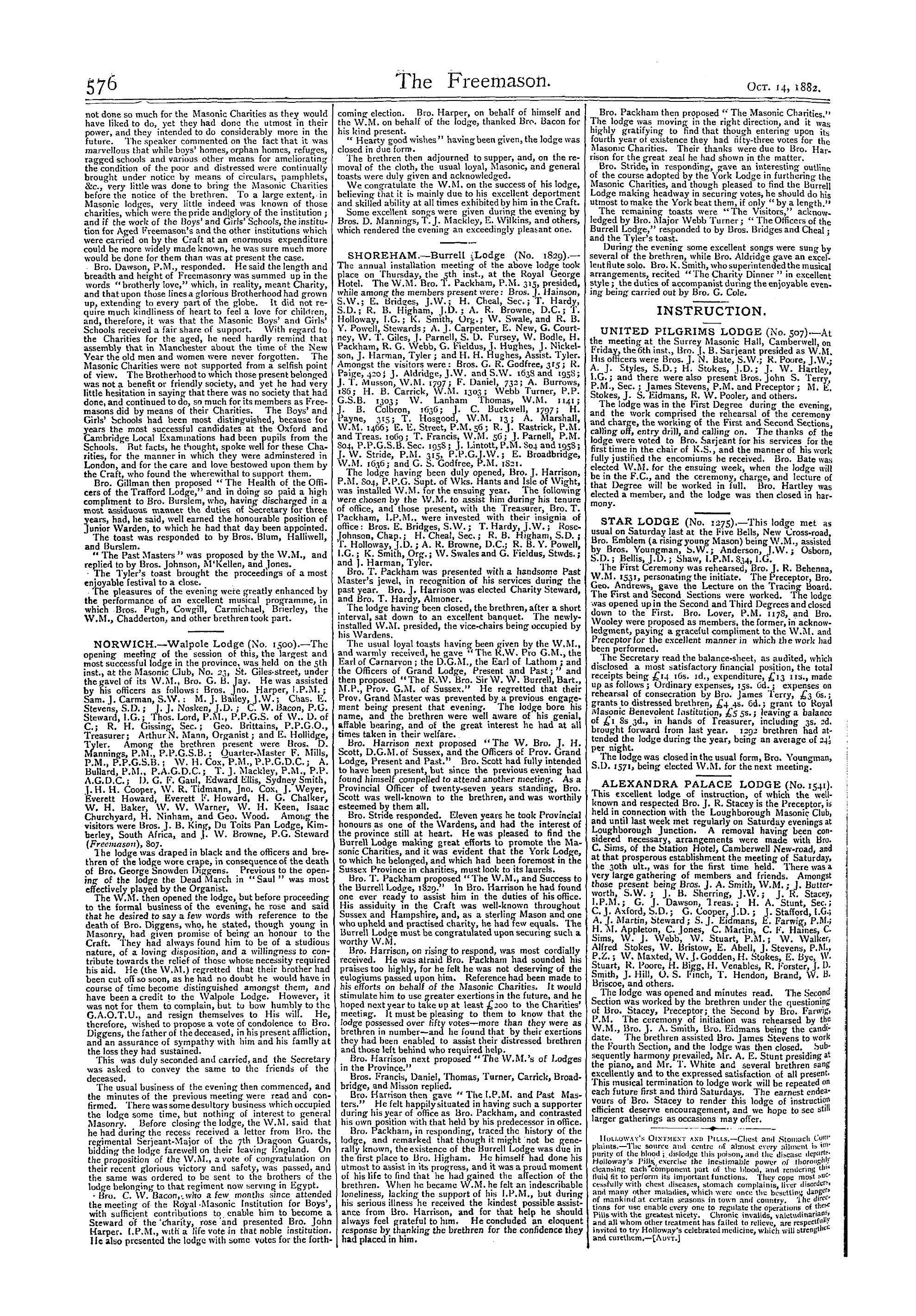 The Freemason: 1882-10-14 - Ar00800