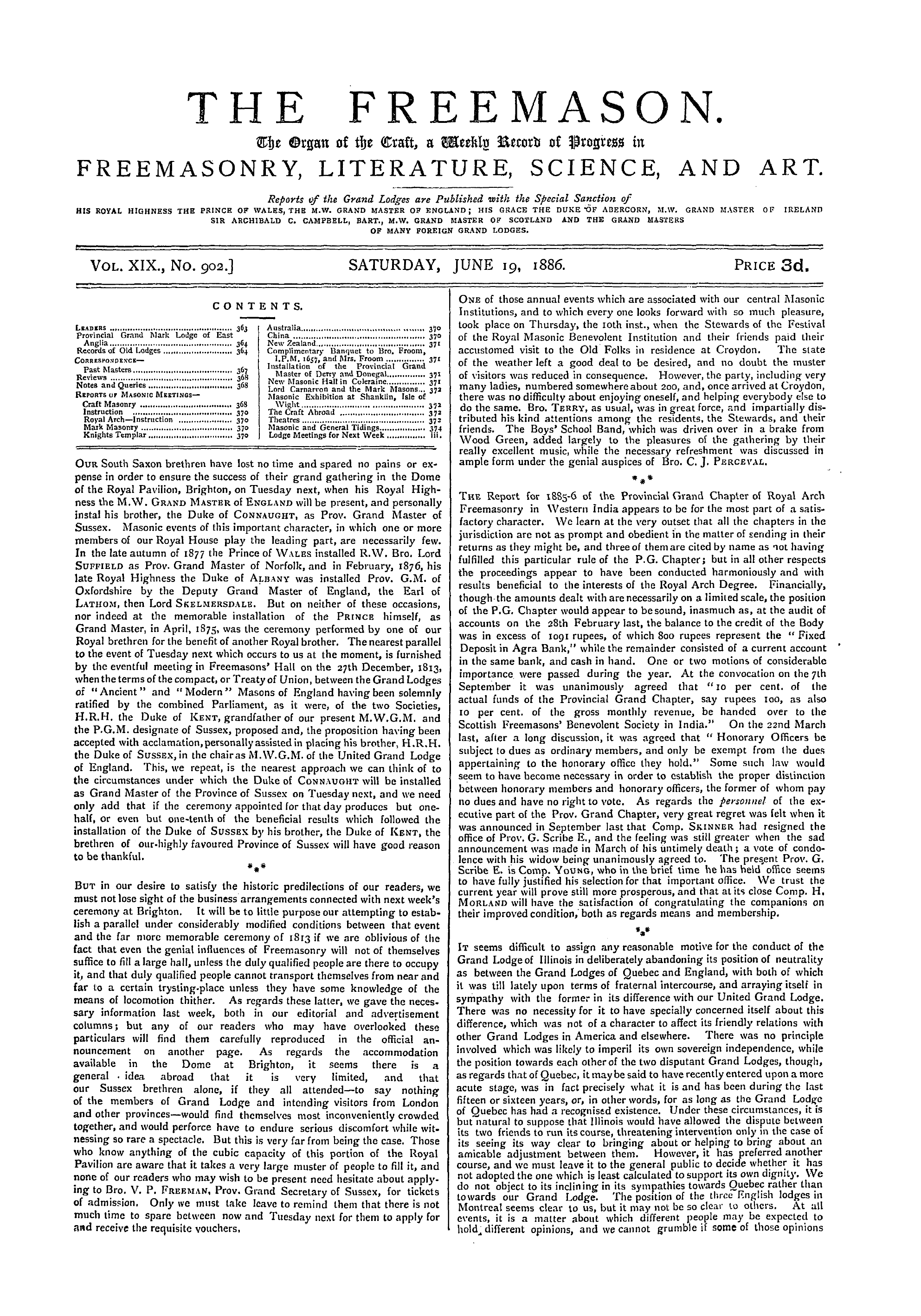 The Freemason: 1886-06-19: 1