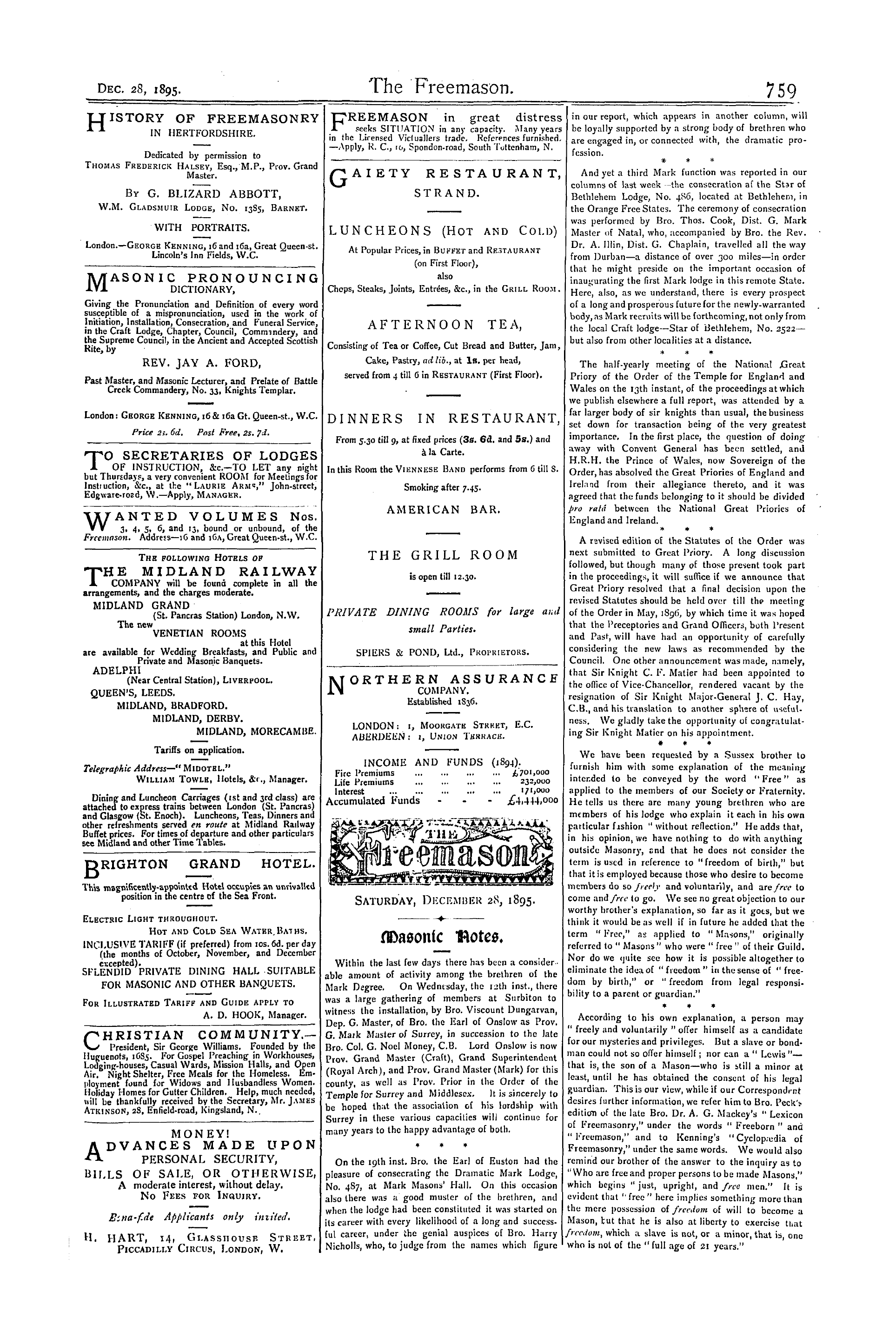 The Freemason: 1895-12-28: 9