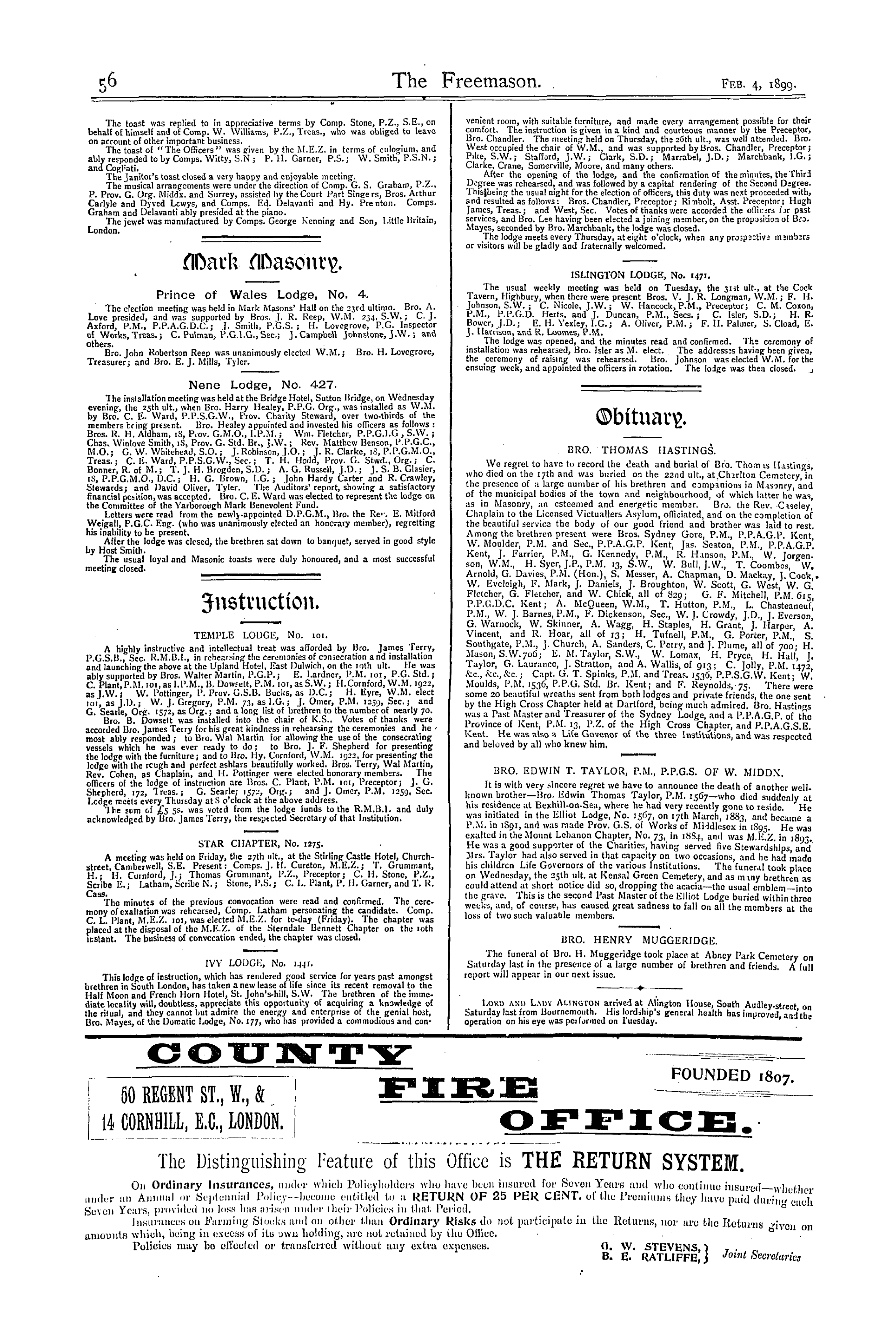 The Freemason: 1899-02-04 - Mark Masonry.