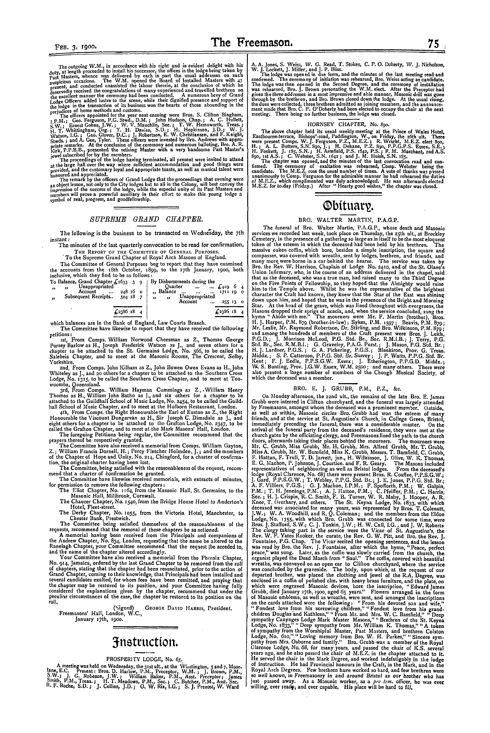 The Freemason: 1900-02-03 - Supreme Grand Chapter.