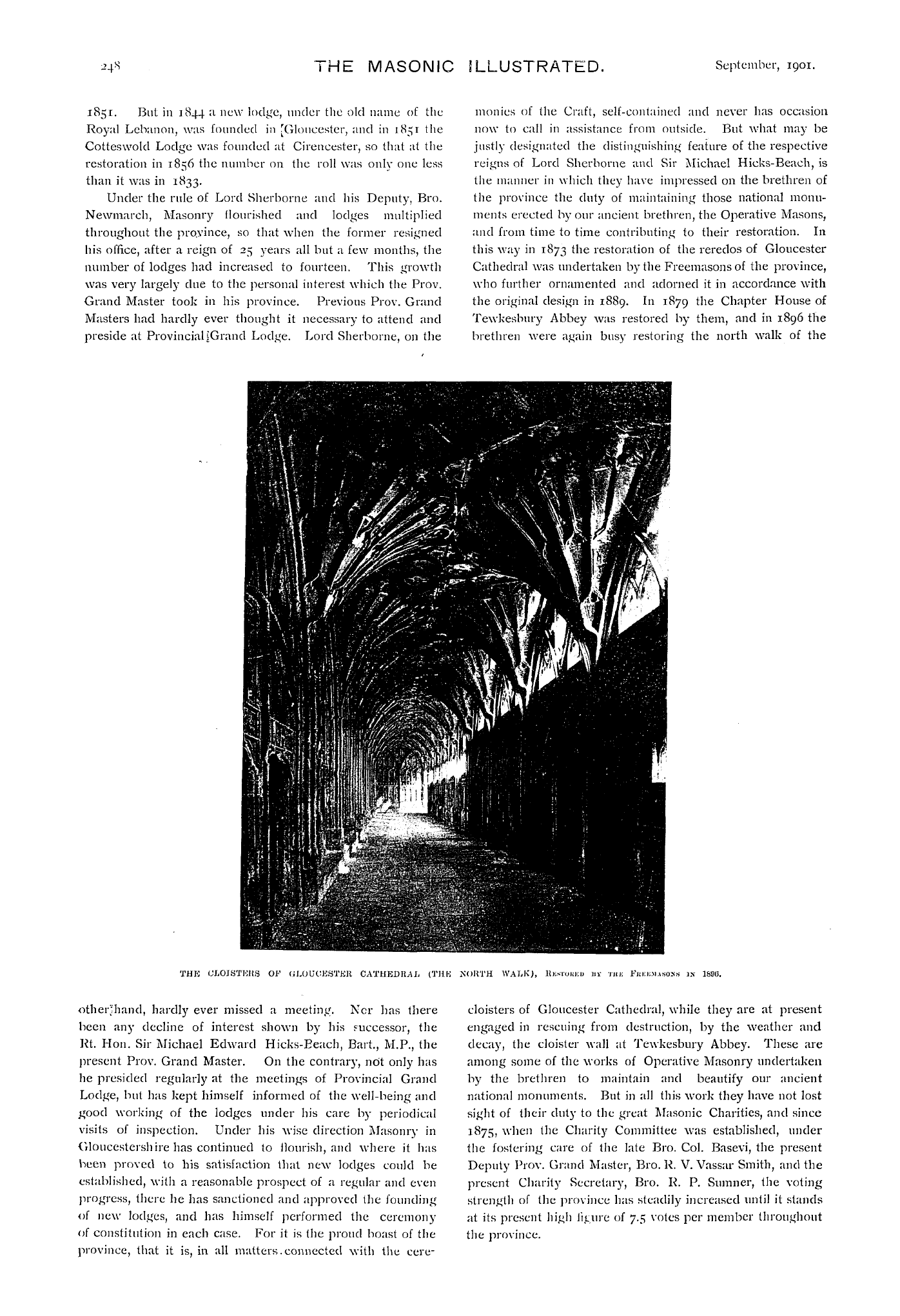 The Masonic Illustrated: 1901-09-01 - The Province Of Gloucestershire.