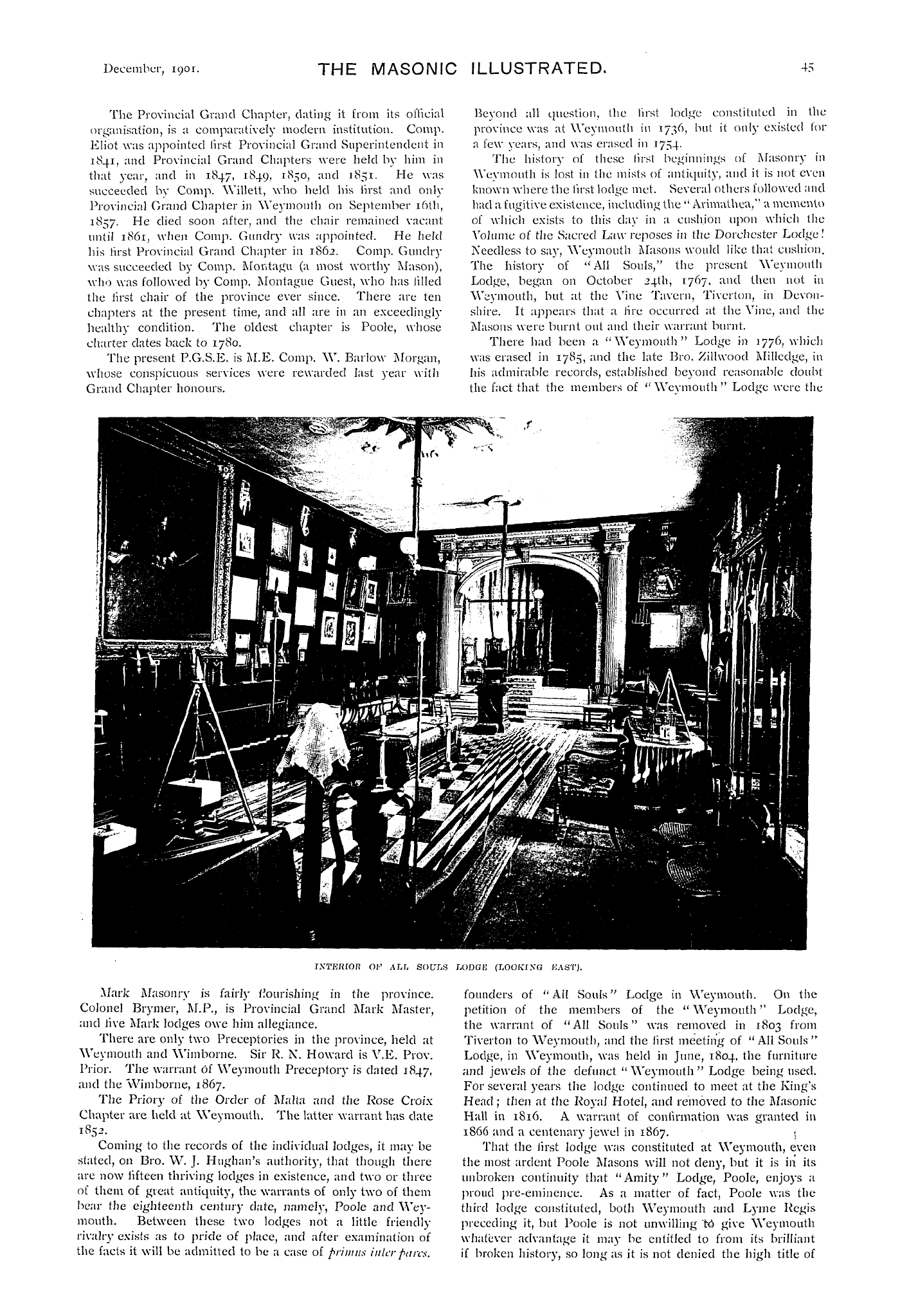 The Masonic Illustrated: 1901-12-01 - Freemasonry In Dorsetshire.——History Of The Province.