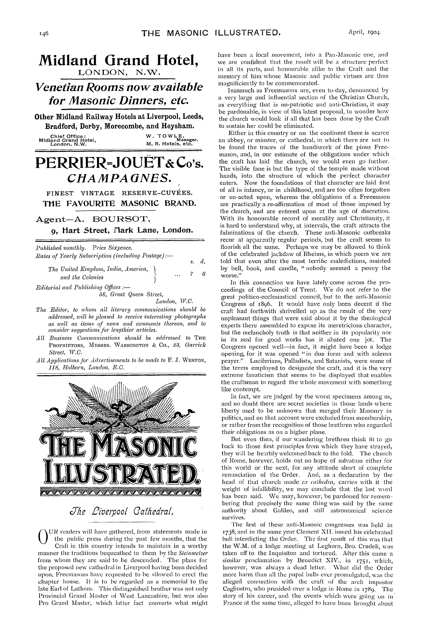 The Masonic Illustrated: 1904-04-01 - Ad01204