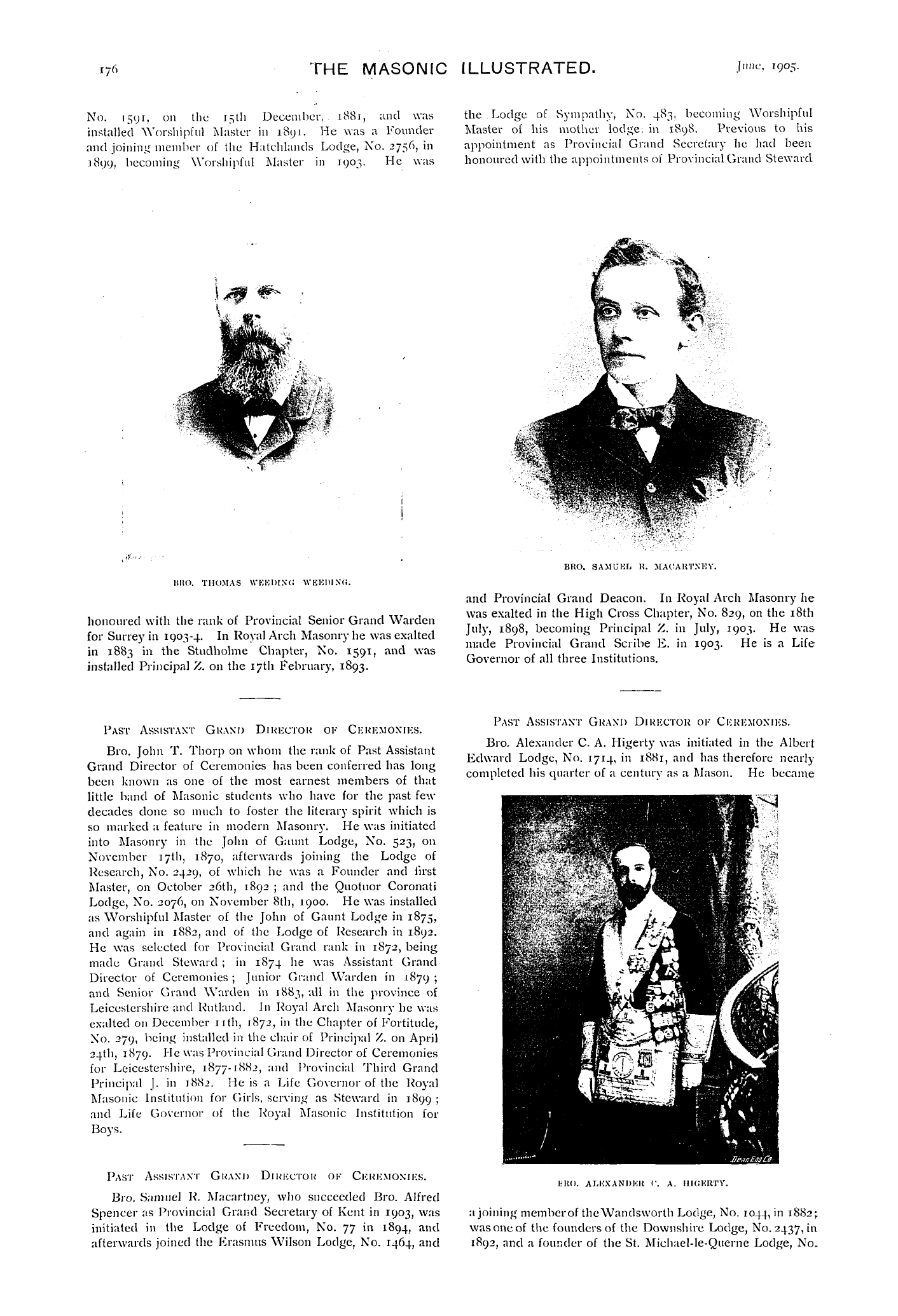 The Masonic Illustrated: 1905-06-01 - The New Fast Grand Officers.