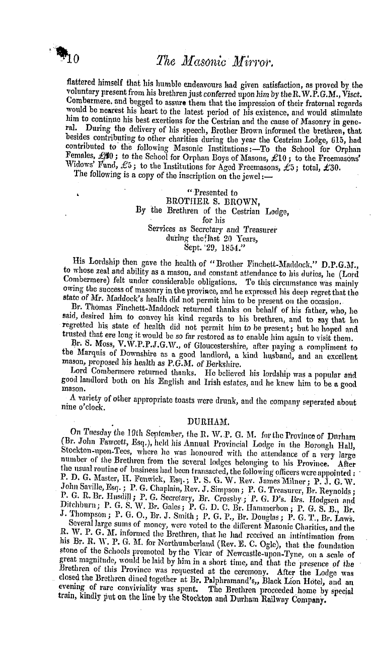 The Masonic Mirror: 1854-11-01: 15