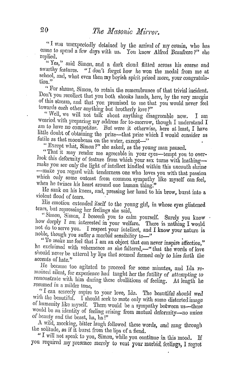 The Masonic Mirror: 1854-11-01 - Brotherly Love.