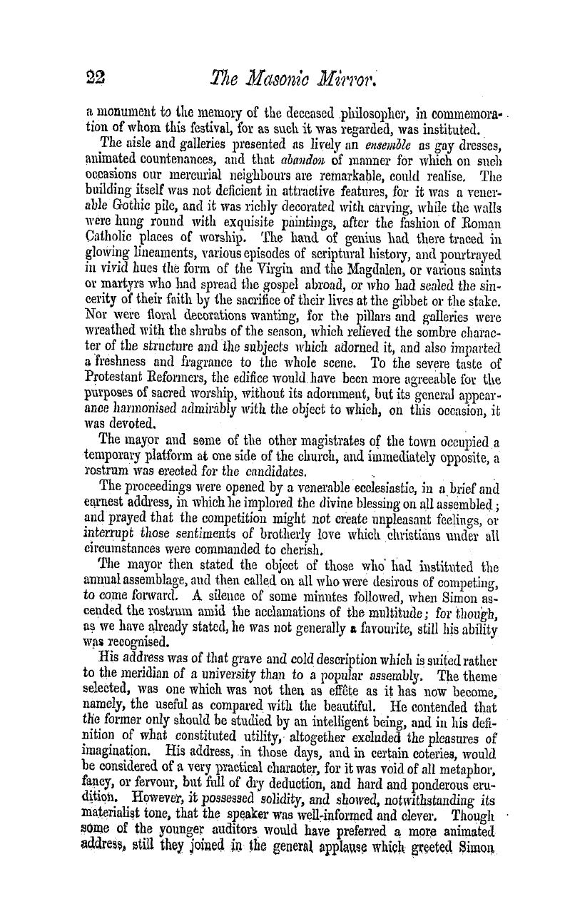 The Masonic Mirror: 1854-11-01: 27