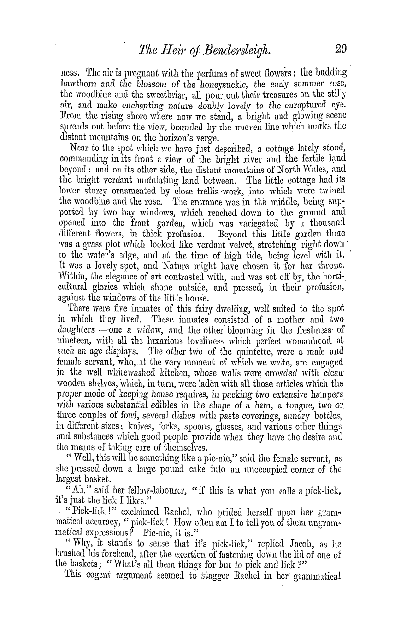 The Masonic Mirror: 1854-11-01 - The Heir Of Bendersleigh ; Or , The Freemason's Promise.