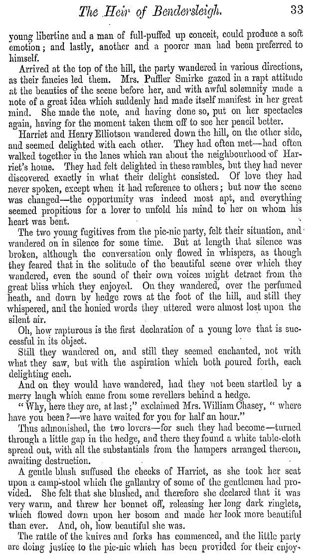 The Masonic Mirror: 1854-11-01 - The Heir Of Bendersleigh ; Or , The Freemason's Promise.