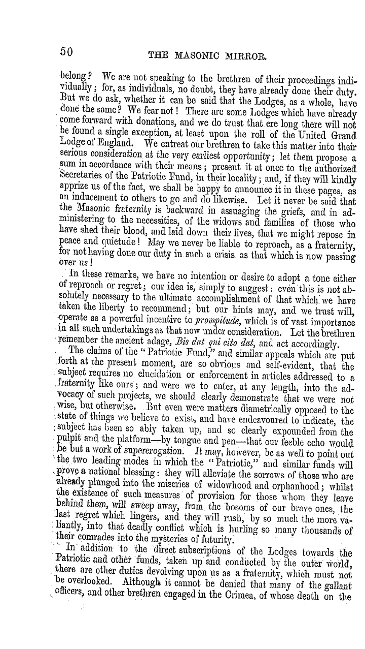 The Masonic Mirror: 1854-12-01: 2