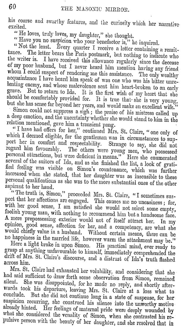 The Masonic Mirror: 1854-12-01 - Brotherly Love.