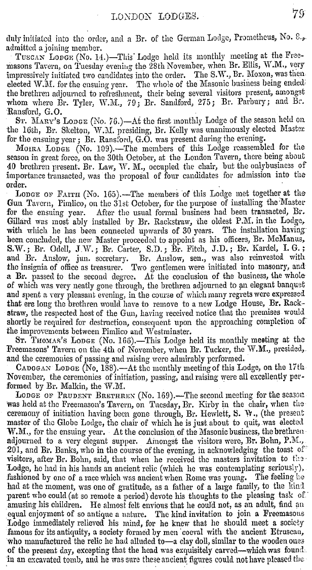 The Masonic Mirror: 1854-12-01 - Masonic Intelligence.