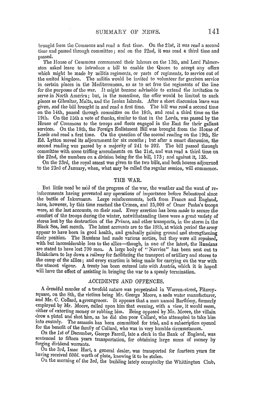 The Masonic Mirror: 1855-01-01 - Summary Of News For December.