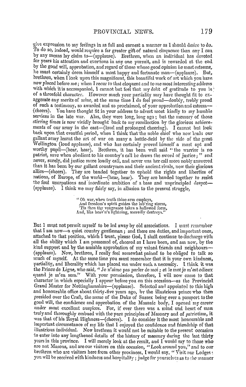 The Masonic Mirror: 1855-02-01 - Provincial Lodges.