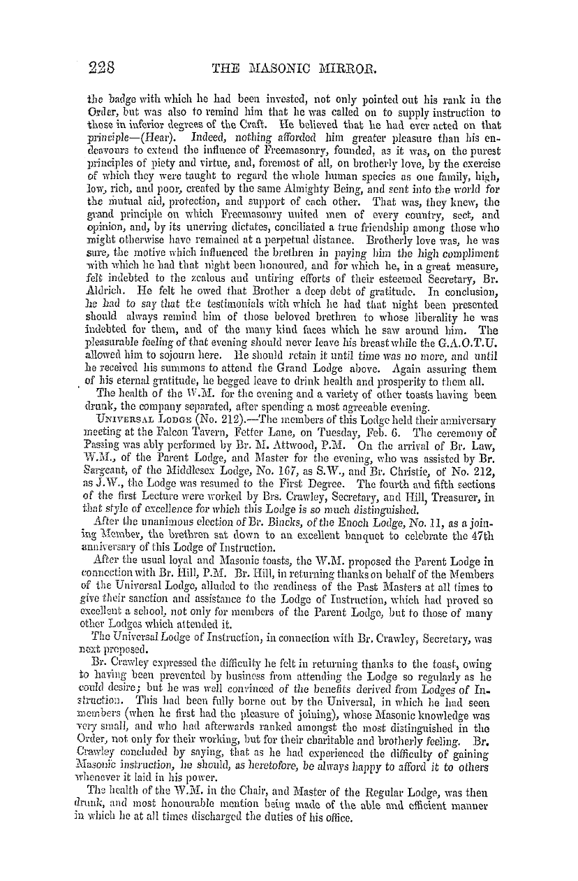 The Masonic Mirror: 1855-03-01: 32