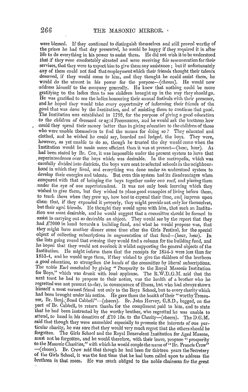 The Masonic Mirror: 1855-04-01 - Masonic Intelligence.