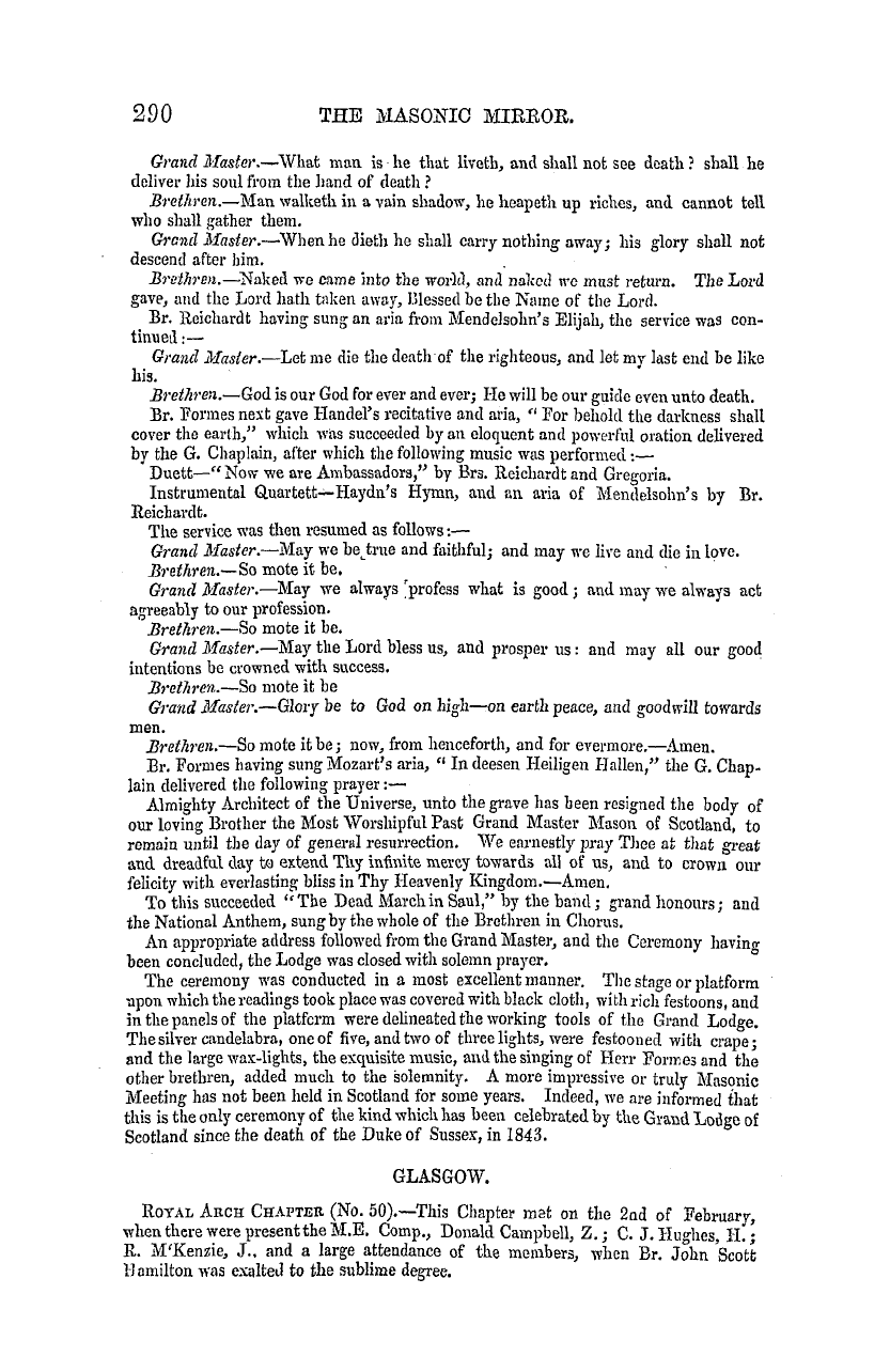 The Masonic Mirror: 1855-04-01 - Scotland.