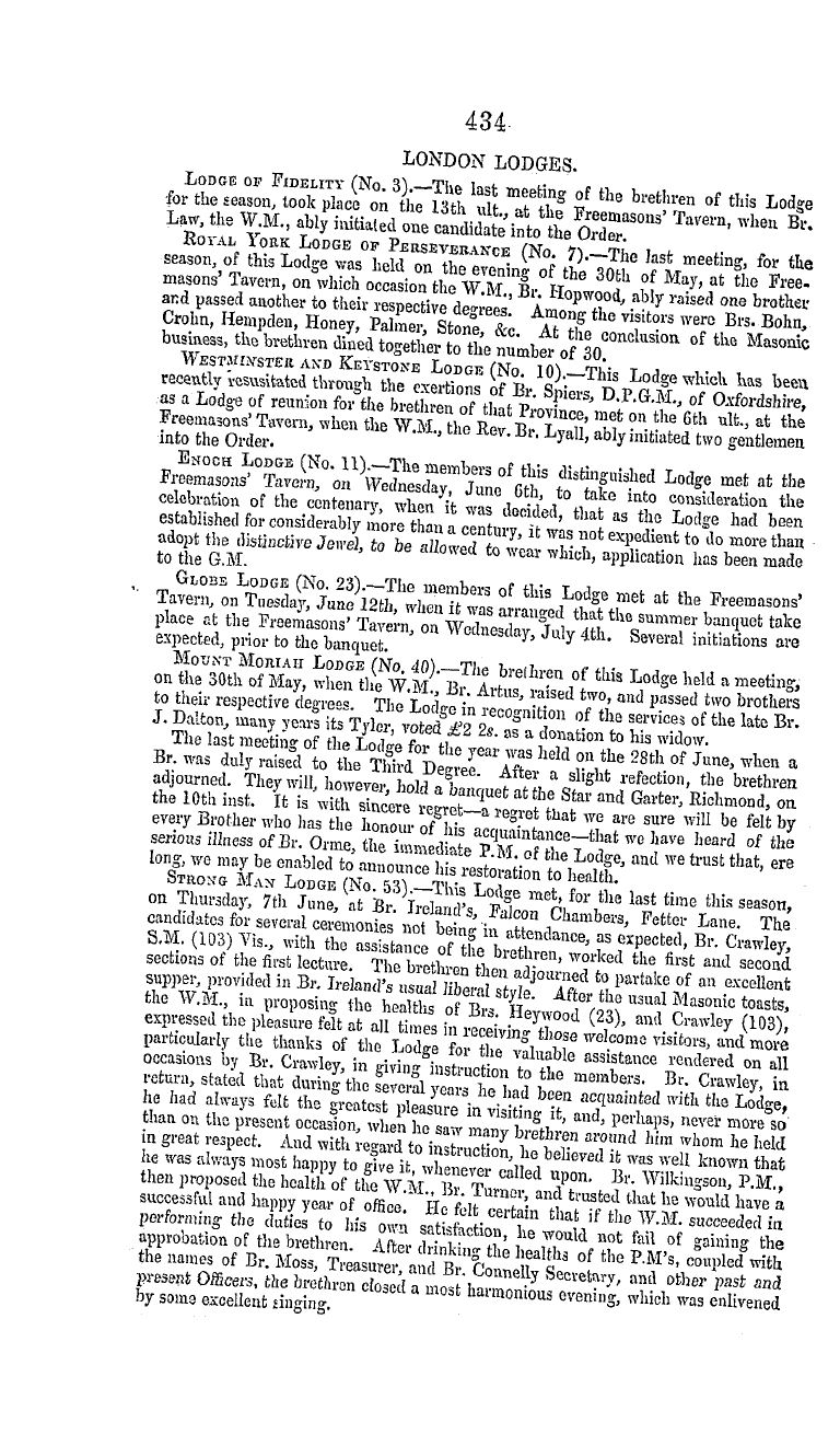 The Masonic Mirror: 1855-07-01 - Masonic Intelligence.