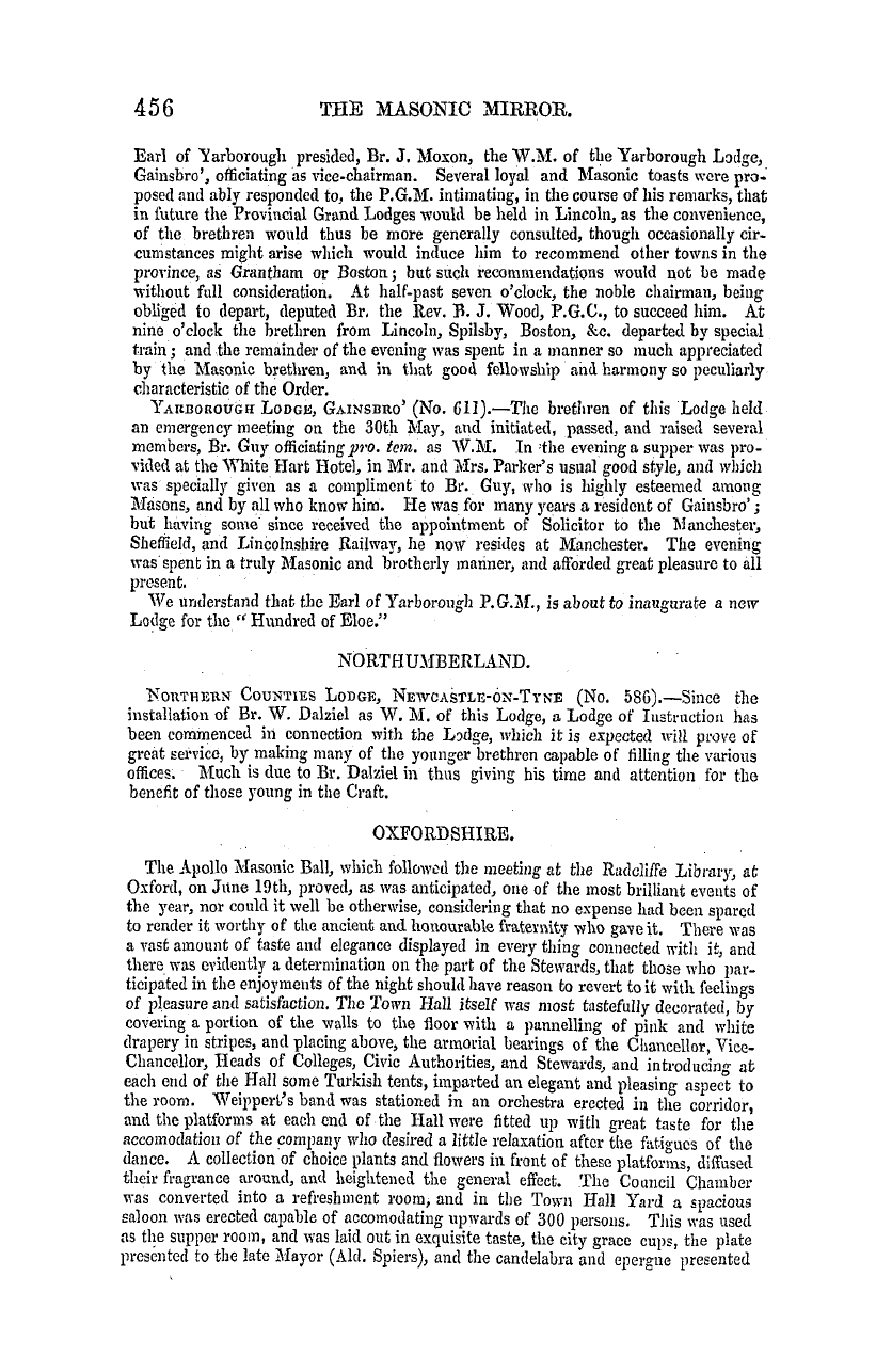 The Masonic Mirror: 1855-07-01 - Provincial Lodges.
