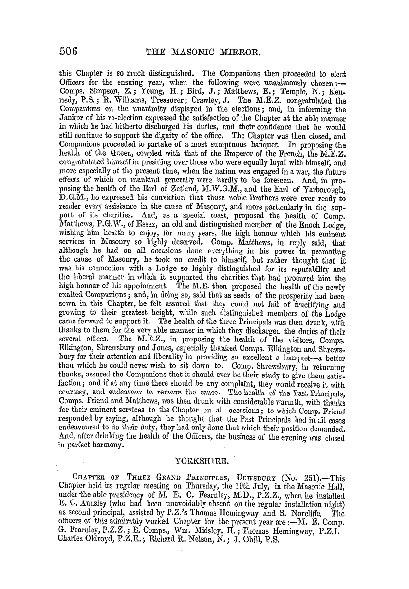 The Masonic Mirror: 1855-08-01: 38