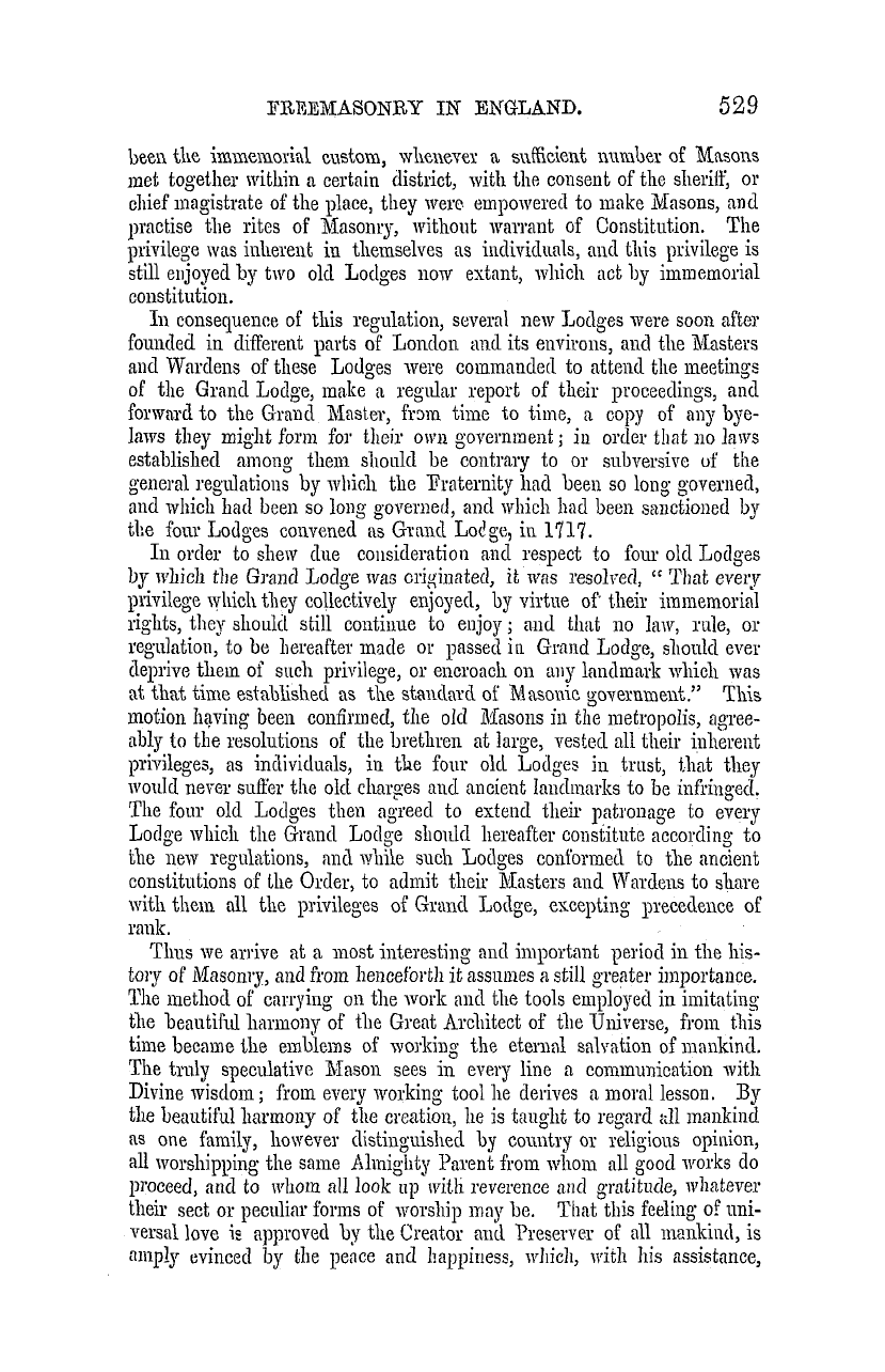 The Masonic Mirror: 1855-09-01 - Freemasonry In England.