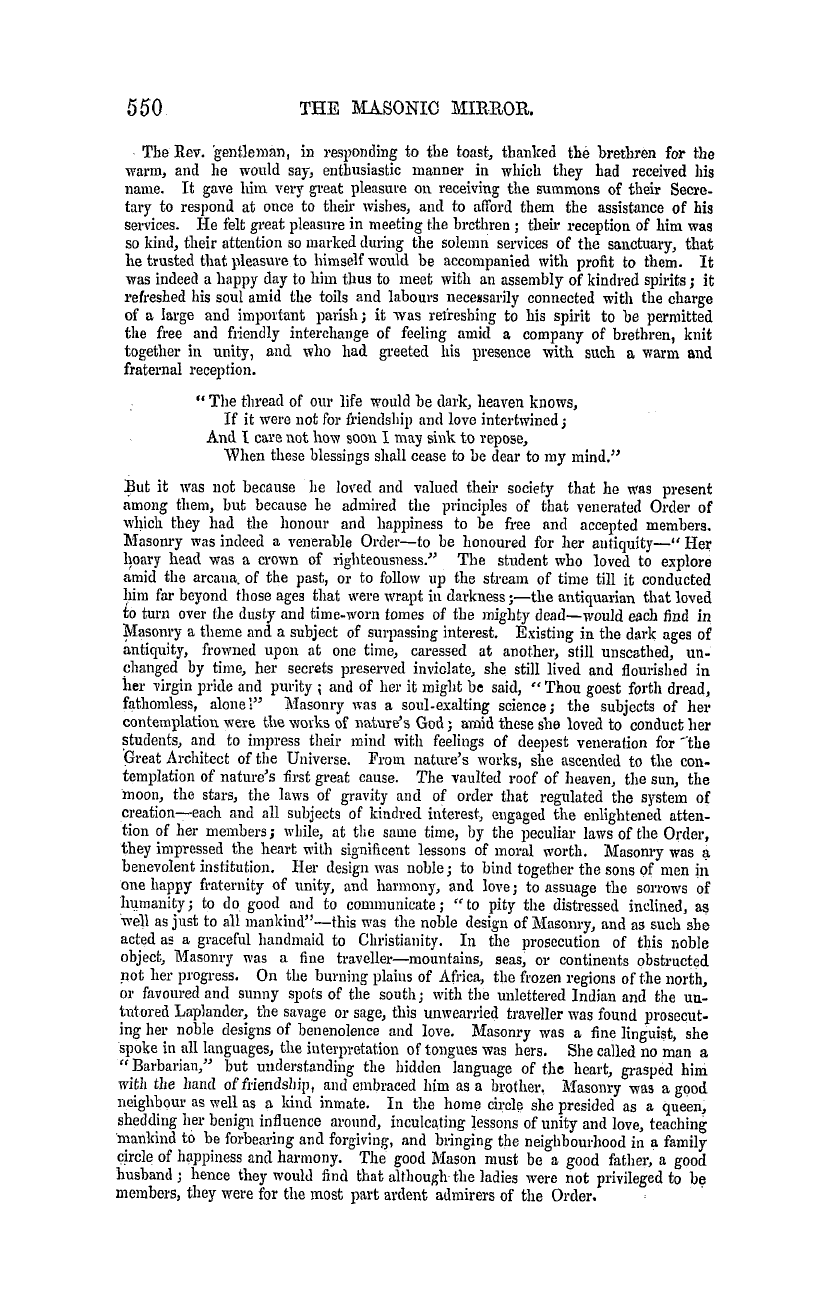 The Masonic Mirror: 1855-09-01 - Provincial Lodges.