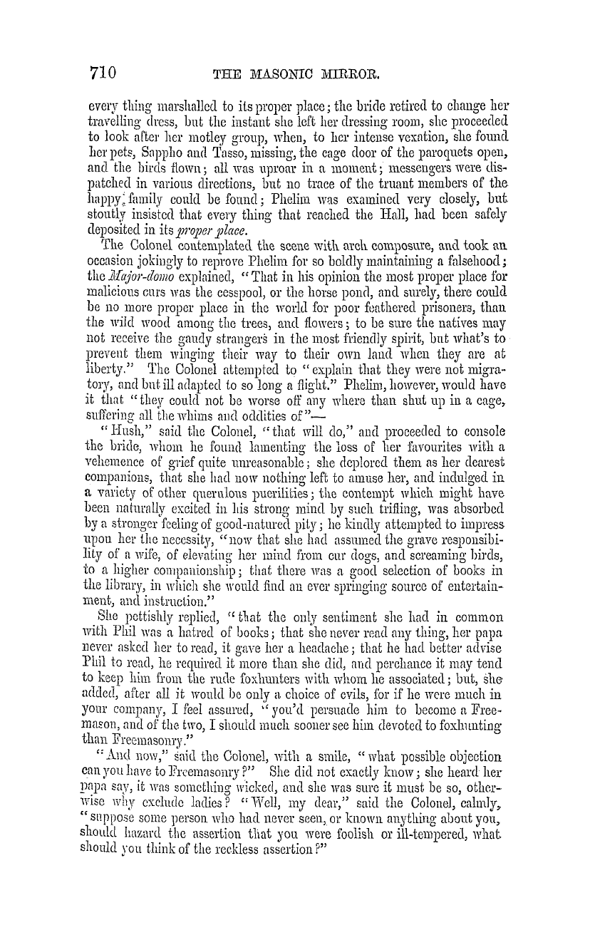 The Masonic Mirror: 1855-12-01 - Masonic Reminiscences.