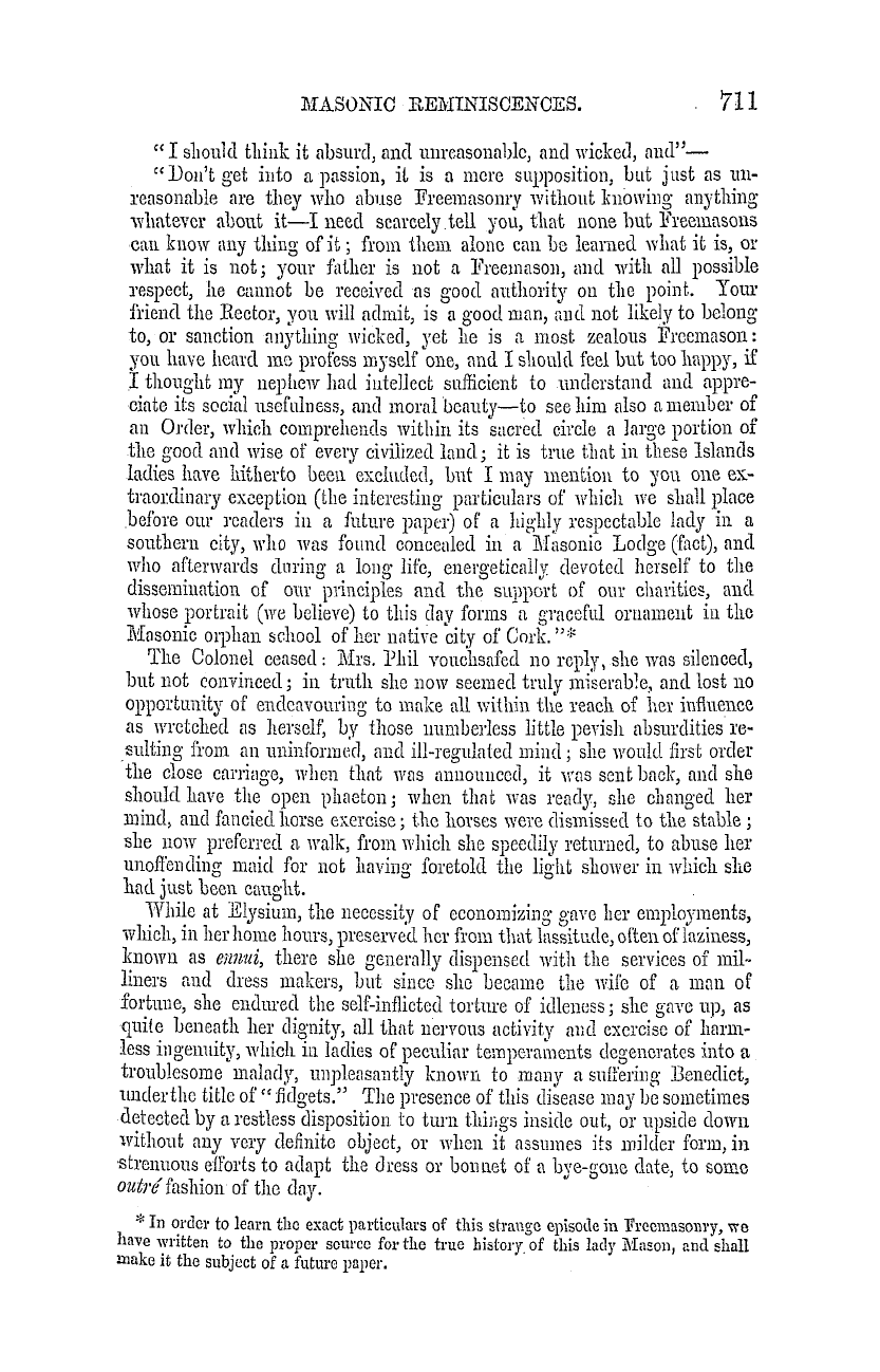 The Masonic Mirror: 1855-12-01 - Masonic Reminiscences.