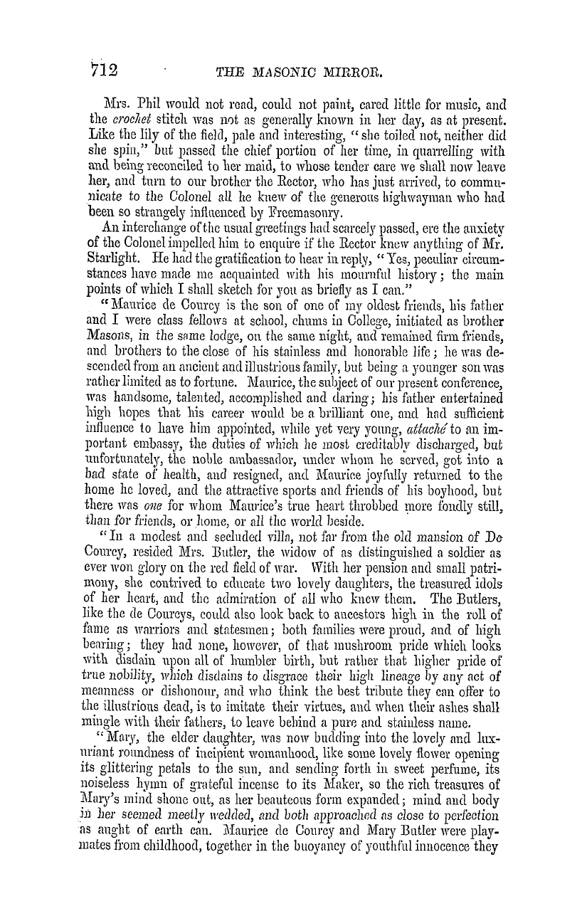 The Masonic Mirror: 1855-12-01 - Masonic Reminiscences.