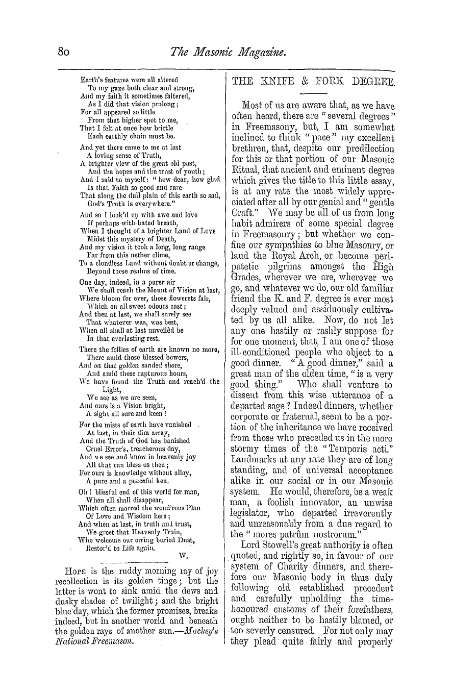 The Masonic Magazine: 1873-09-01 - The Mountain Of Vision.