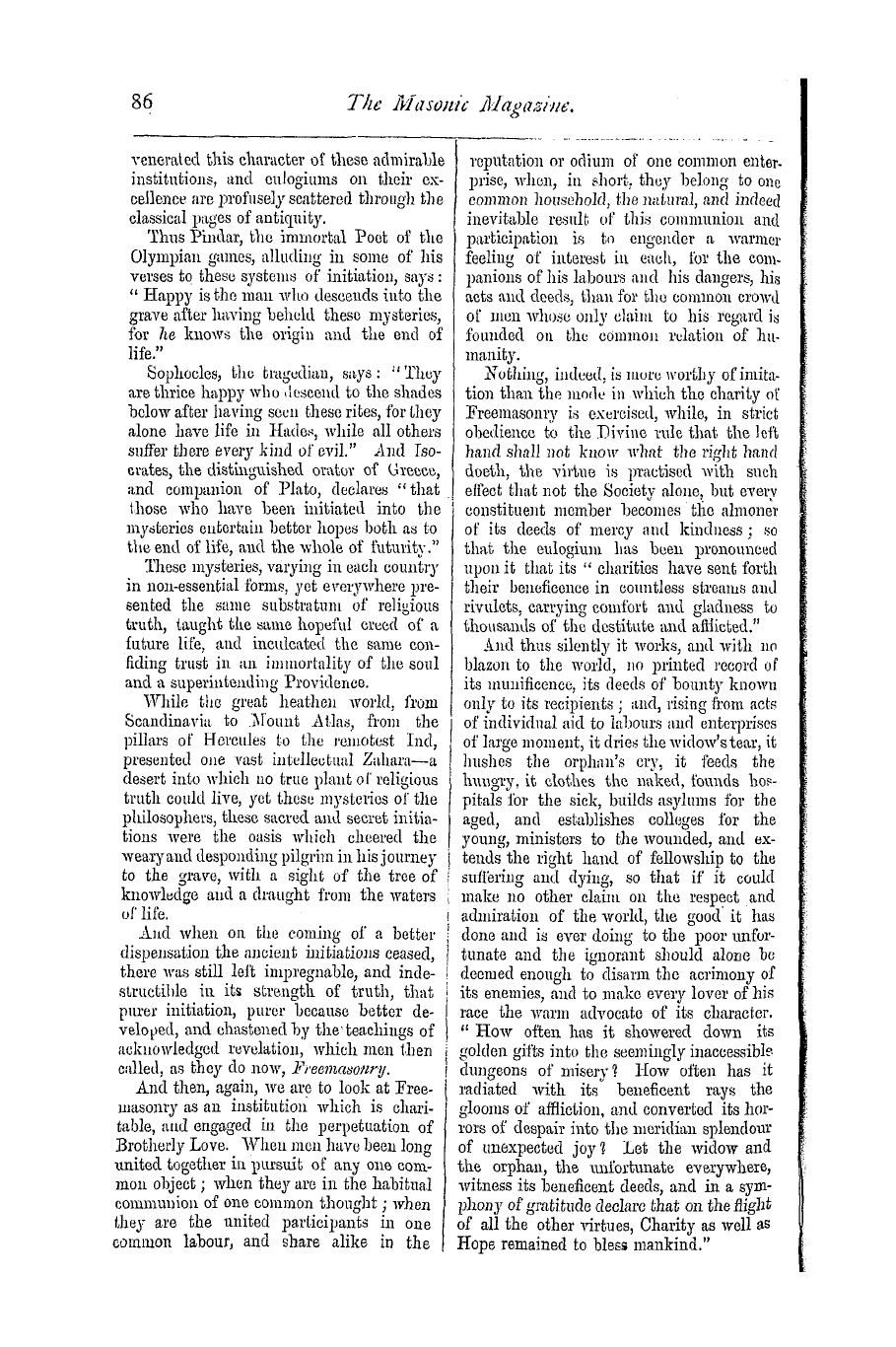 The Masonic Magazine: 1873-09-01 - Address