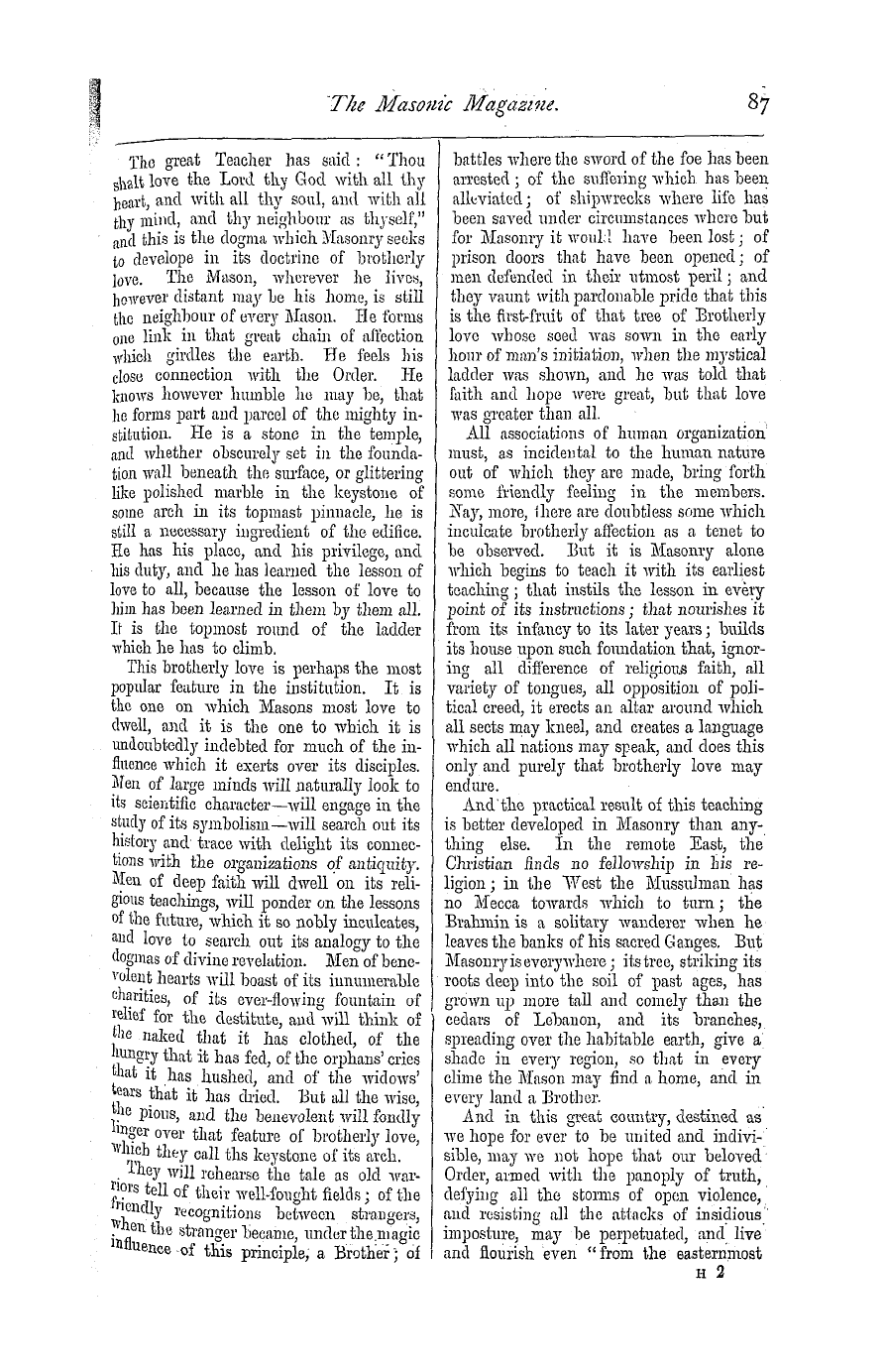 The Masonic Magazine: 1873-09-01 - Address