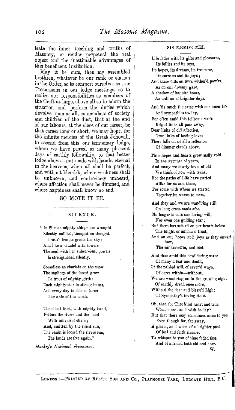 The Masonic Magazine: 1873-09-01 - Ar03402