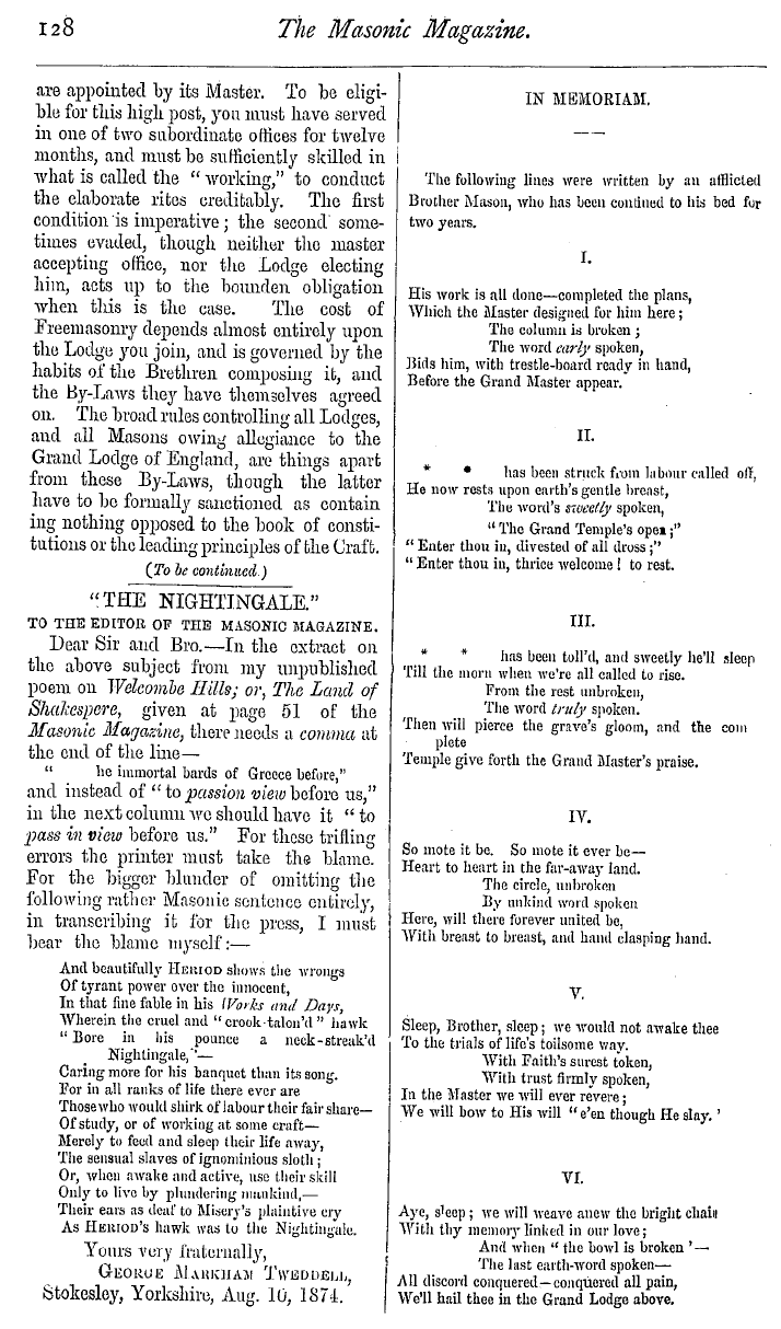 The Masonic Magazine: 1874-10-01: 32