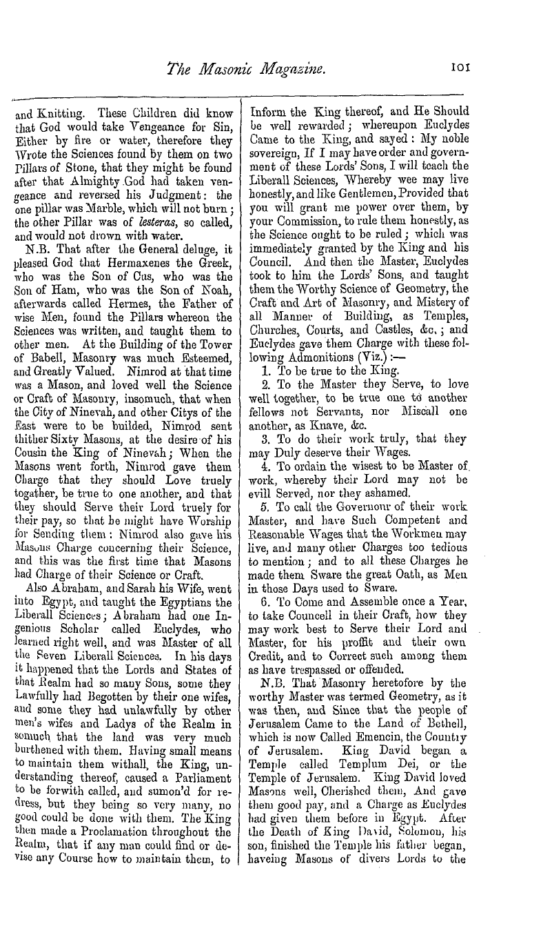 The Masonic Magazine: 1876-09-01 - Dr. Rawlinson's Ms.