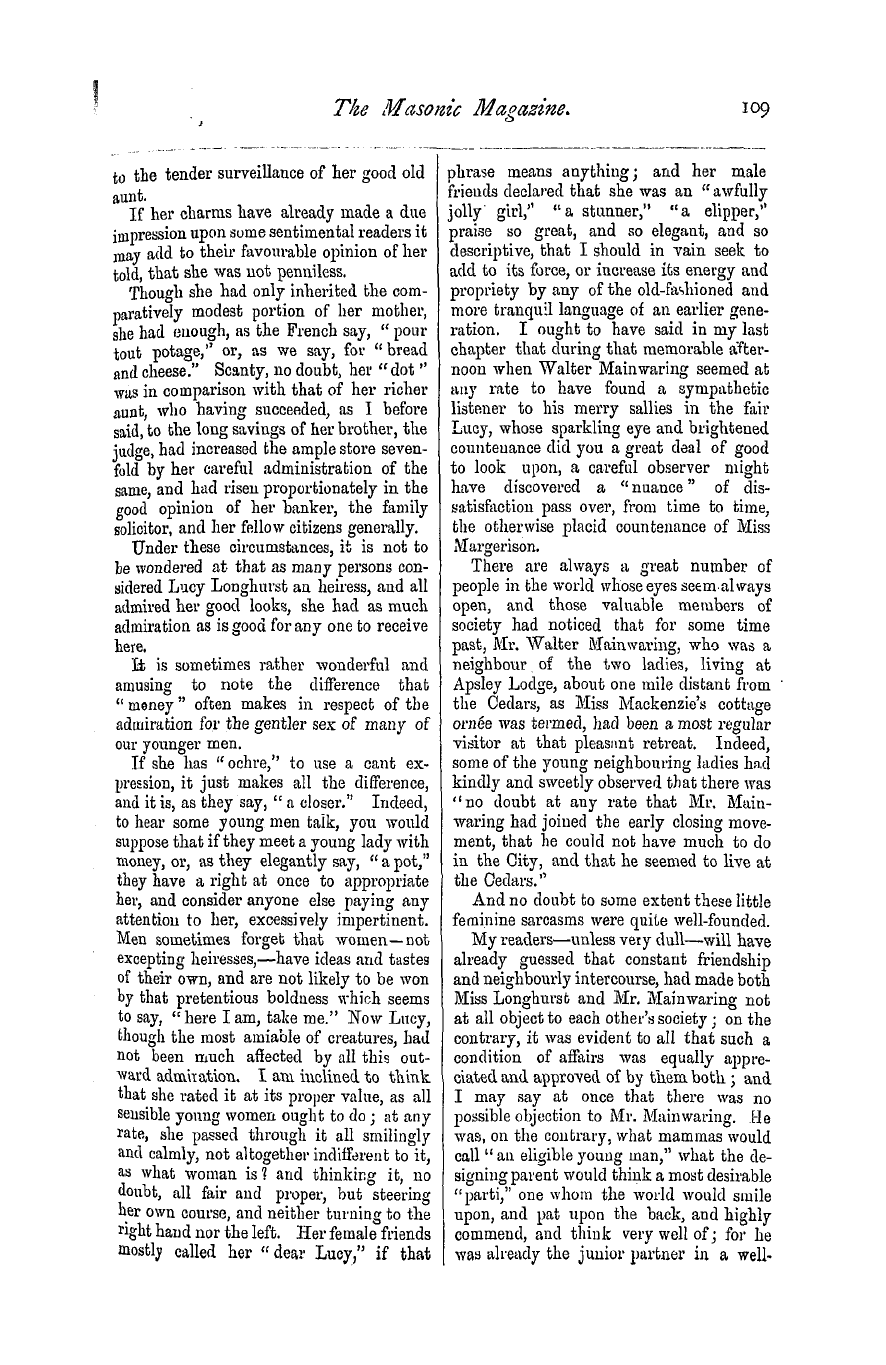 The Masonic Magazine: 1876-09-01 - An Old, Old Story.